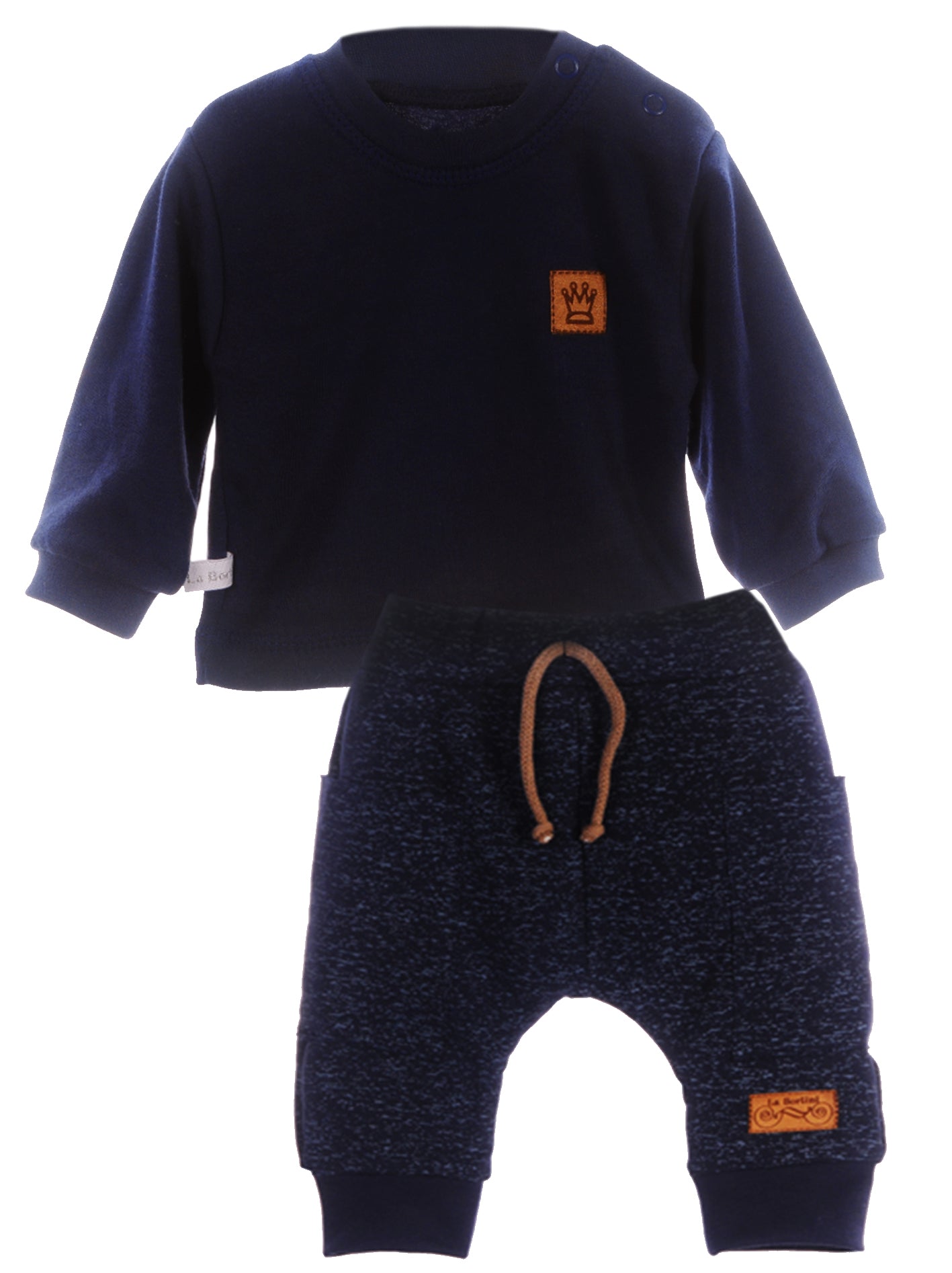 Anzug 2tlg Langarmshirt und Hose Jogginganzug in Blau