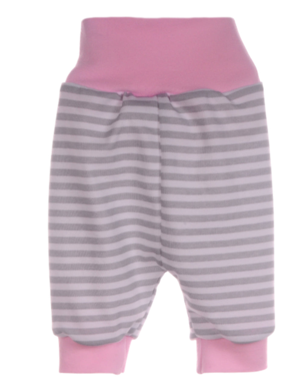 Baby Anzug Wickelbody Hose Mütze in Rosa mit Waschbär