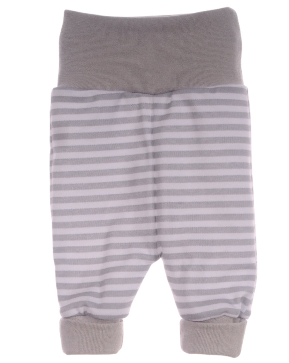 Baby Hose Mitwachshose in Grau gestreift
