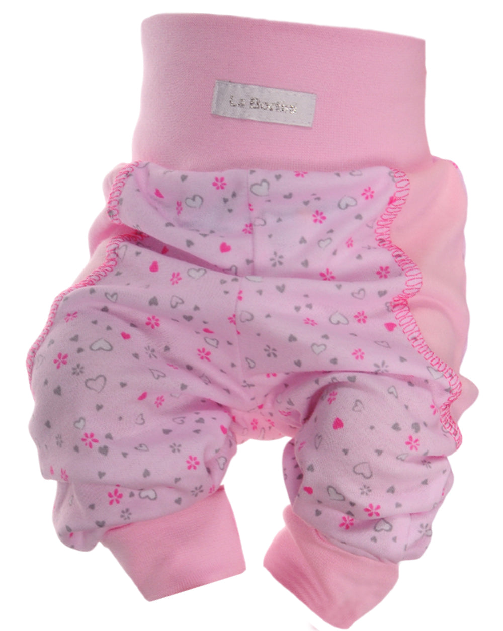 Baby Hose Erstlingshose in Rosa mit Blumen Muster