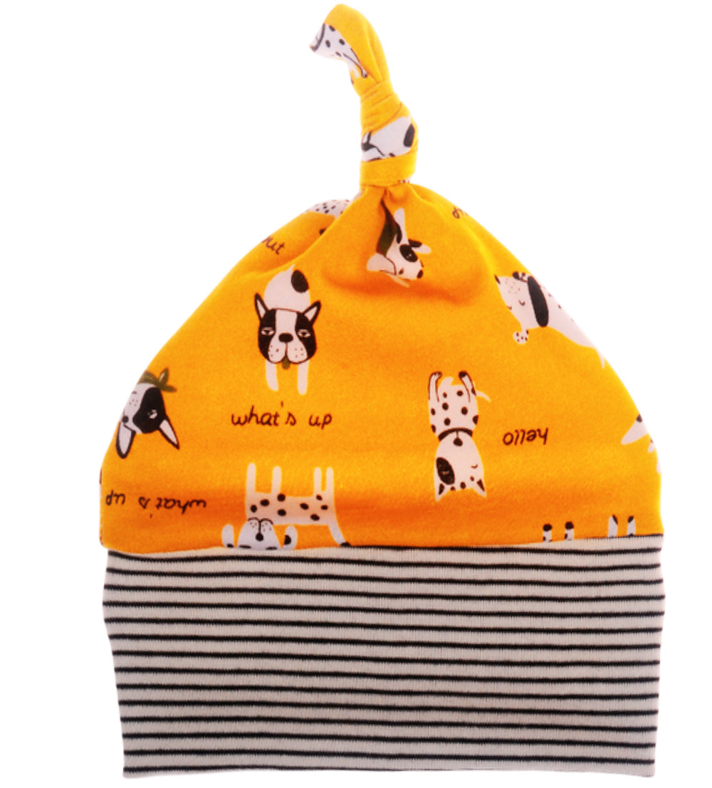 Baby Anzug Erstlingsset Wickelbody Mitwachshose Mütze Set weiß gelb