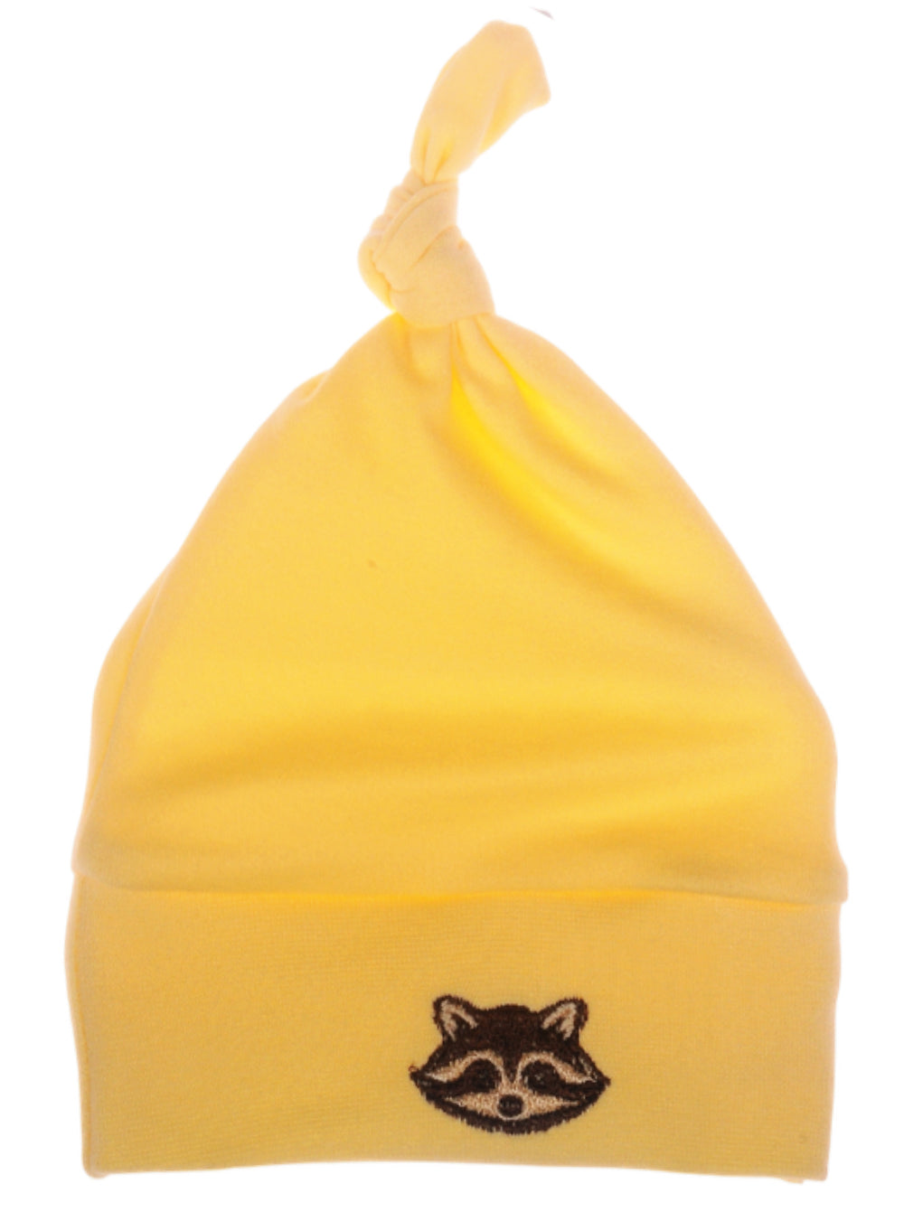 Baby Mütze Knotenmütze für Neugeborene in Gelb