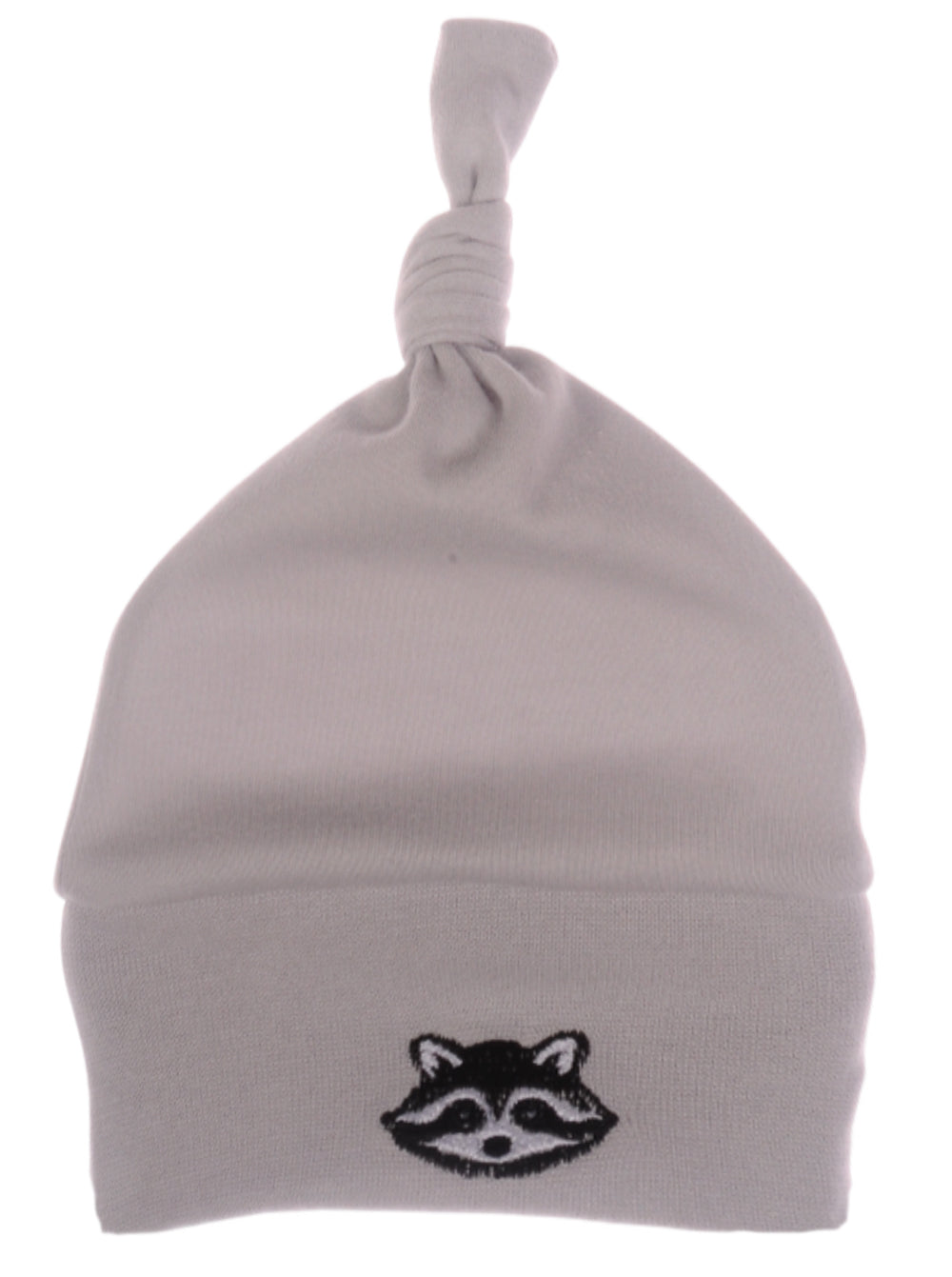 Baby Mütze Knotenmütze für Neugeborene in Grau