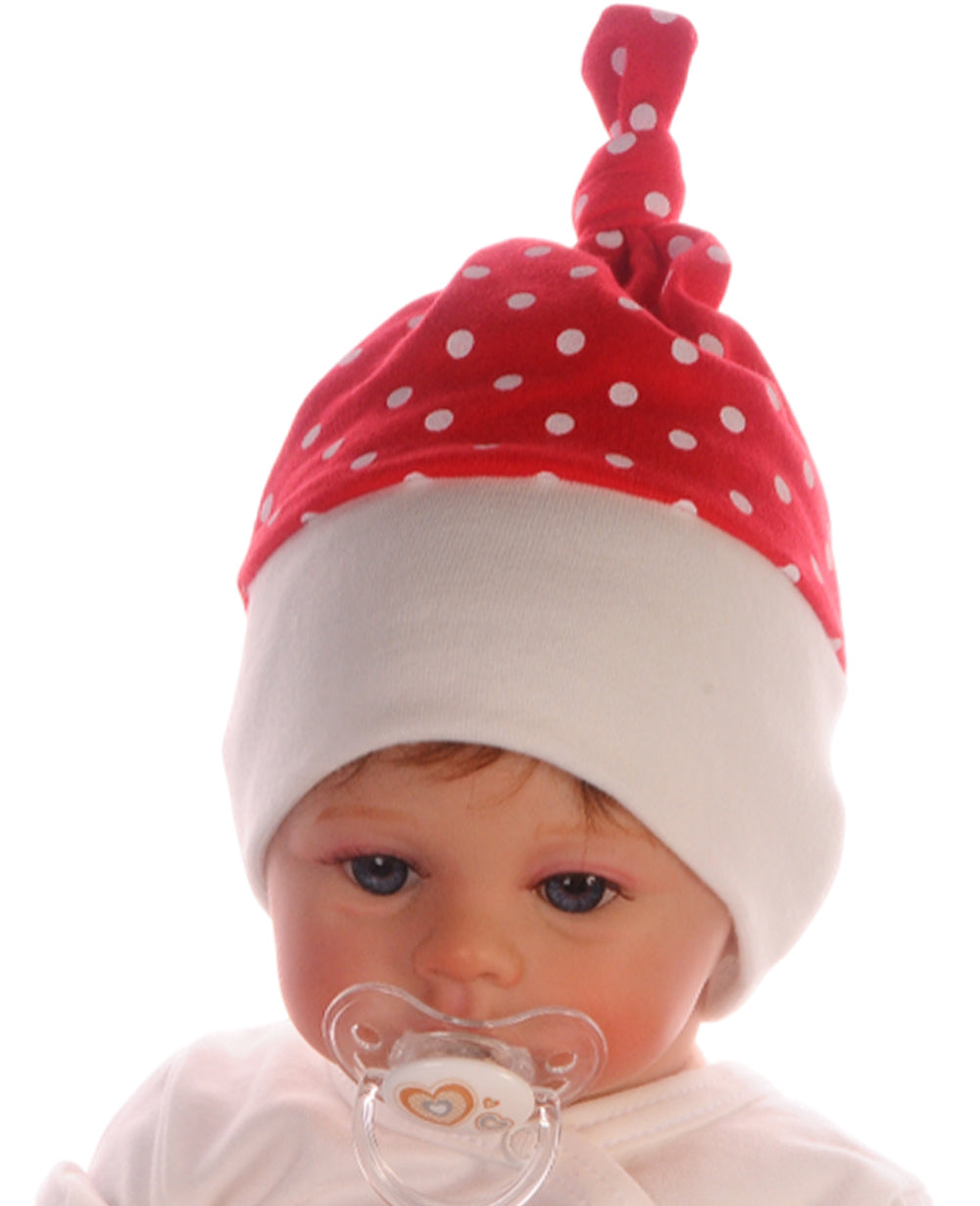 Baby Anzug für Weihnachten Langarmshirt Hose Mütze Socken in Creme Rot