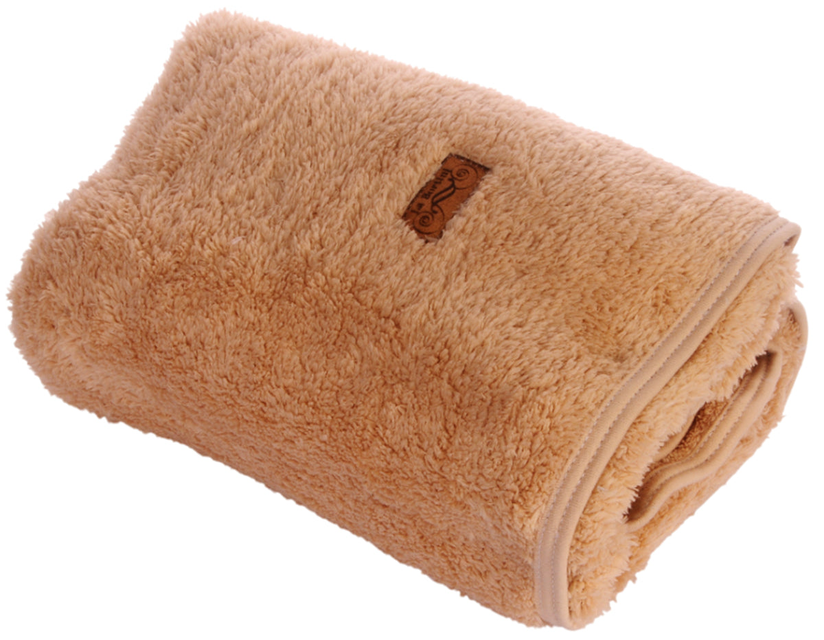 Flauschige Baby Decke Wagendecke in Beige