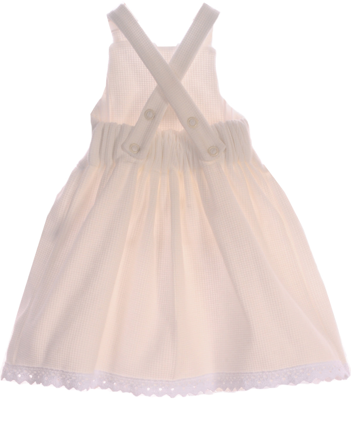 Baby Kleid Trägerrock Latzkleid in Creme