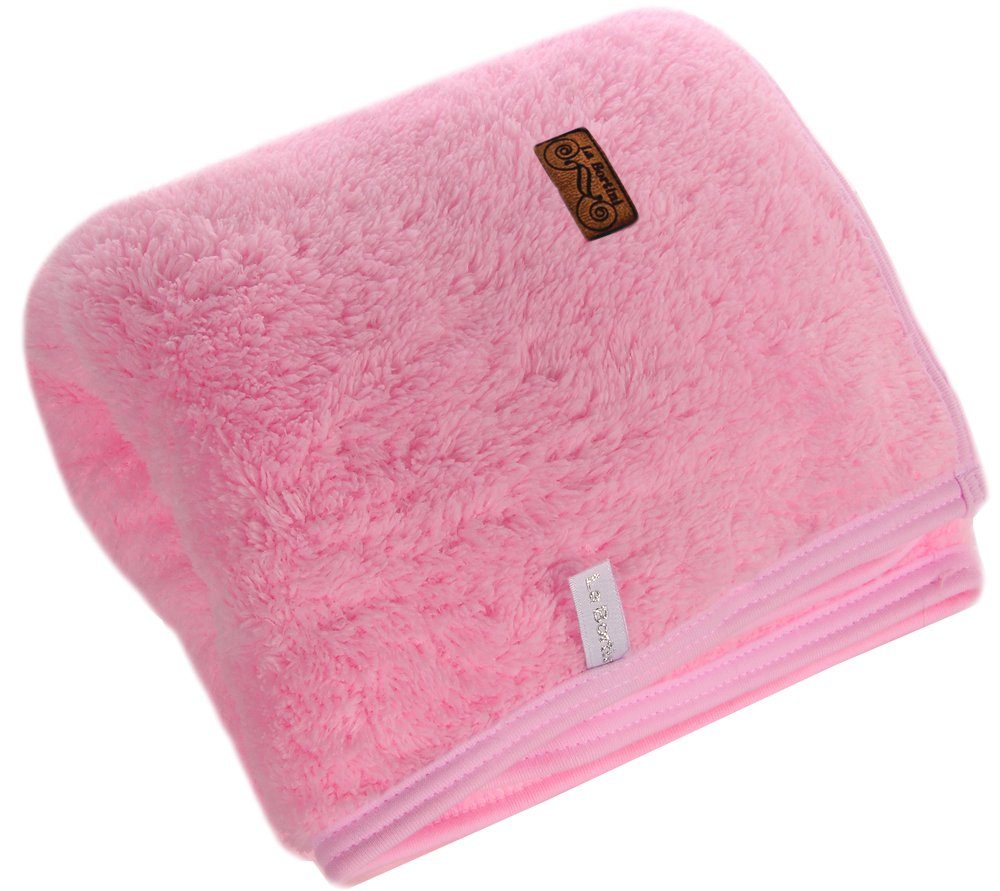 Flauschige Baby Decke Wagendecke in Rosa
