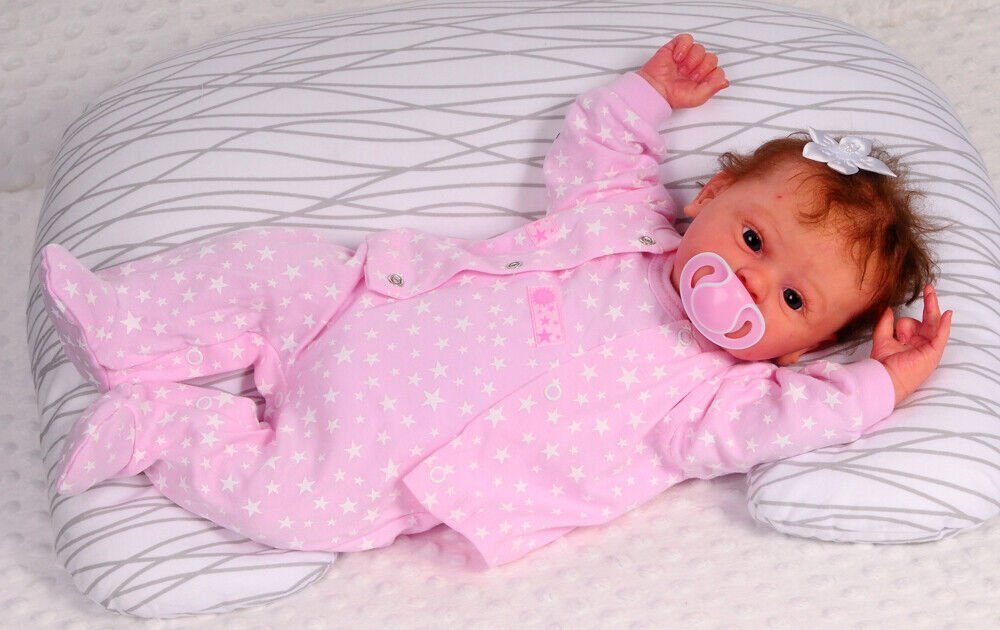 Erstlingsset Strampler Mütze und Hemdchen Baby Anzug in Rosa mit Sternchen Muster