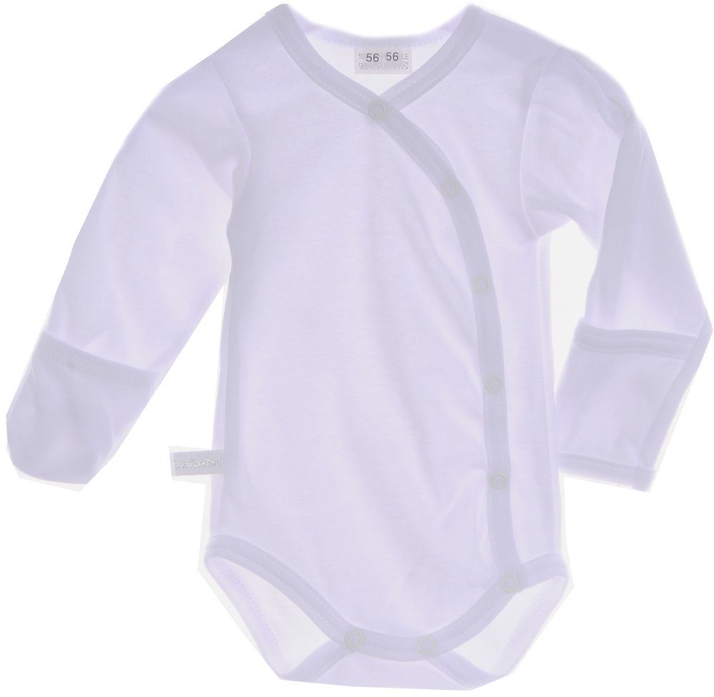 Baby Body Wickelbody in Weiß mit Kratzschutz unisex