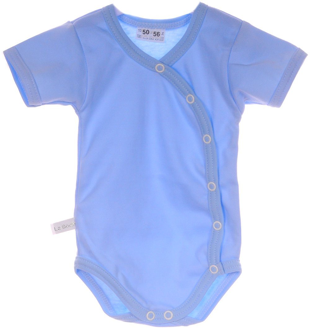 Baby Body Kurzarmbody Wickelbody in Blau