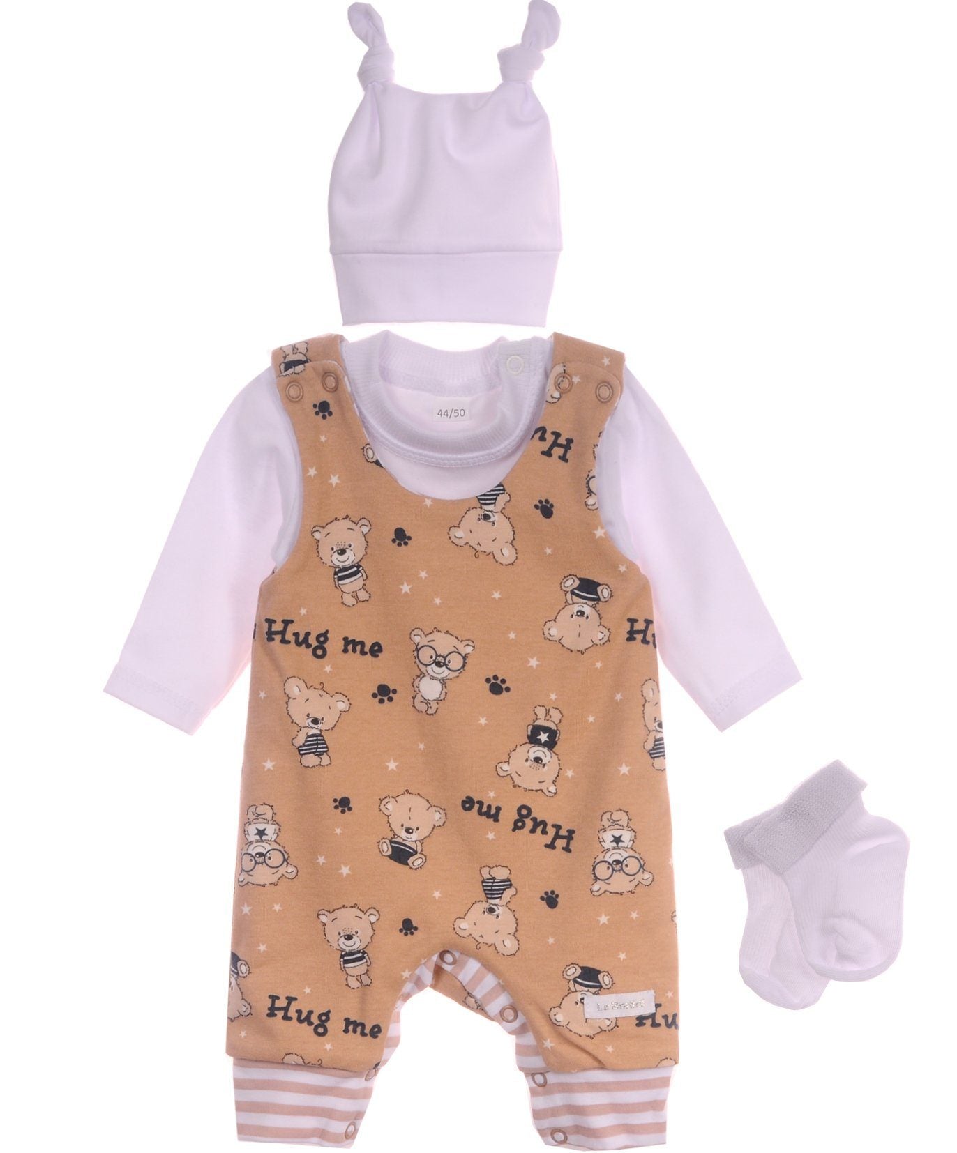 Baby Strampler Socken Mütze Langarmshirt Set 4Tlg 44 50 56 62 68 74 80