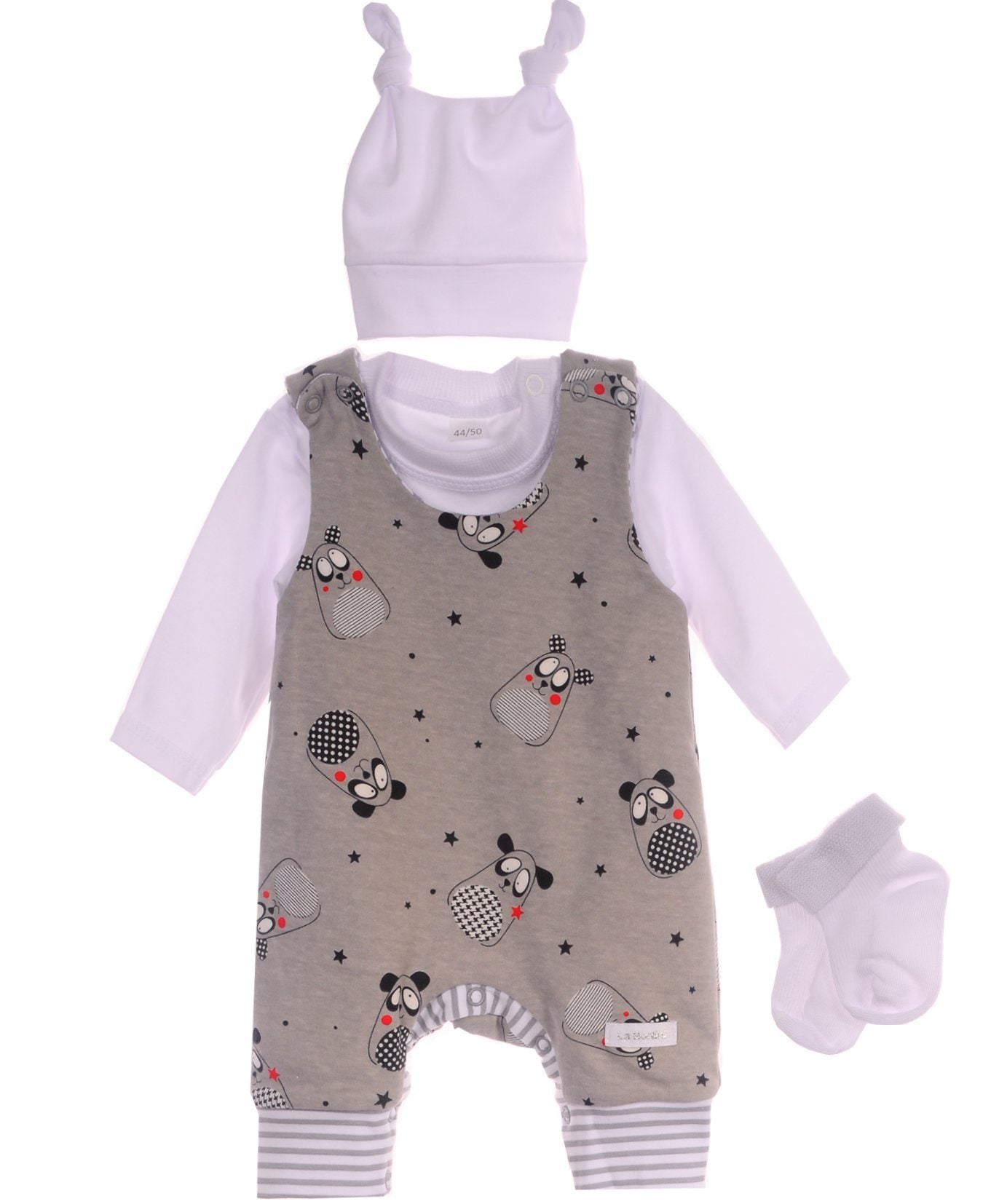 Baby Strampler Socken Mütze Langarmshirt Set 4Tlg 44 50 56 62 68 74 80