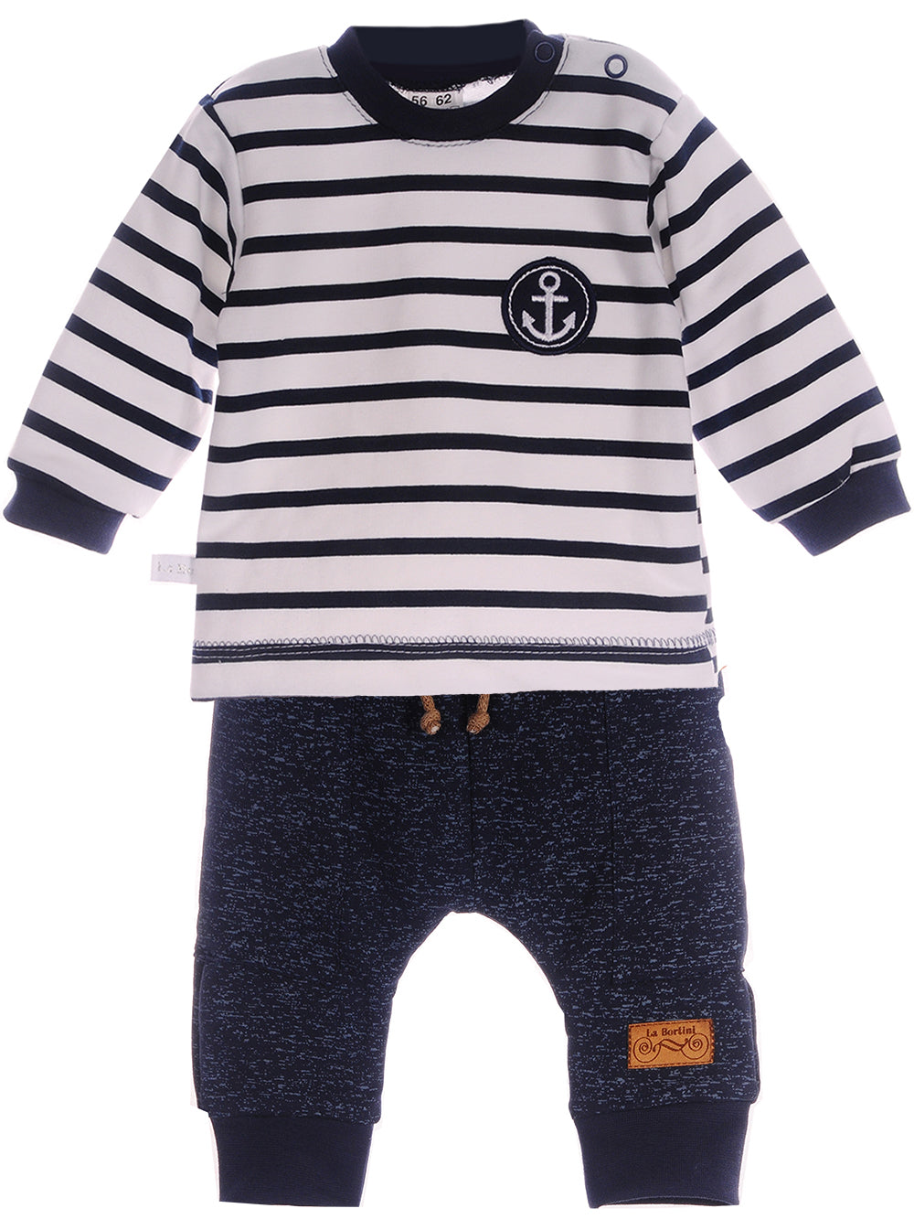 Anzug 2tlg T-Shirt und Hose für Babys und Kinder Baby Set gestreift mit Anker