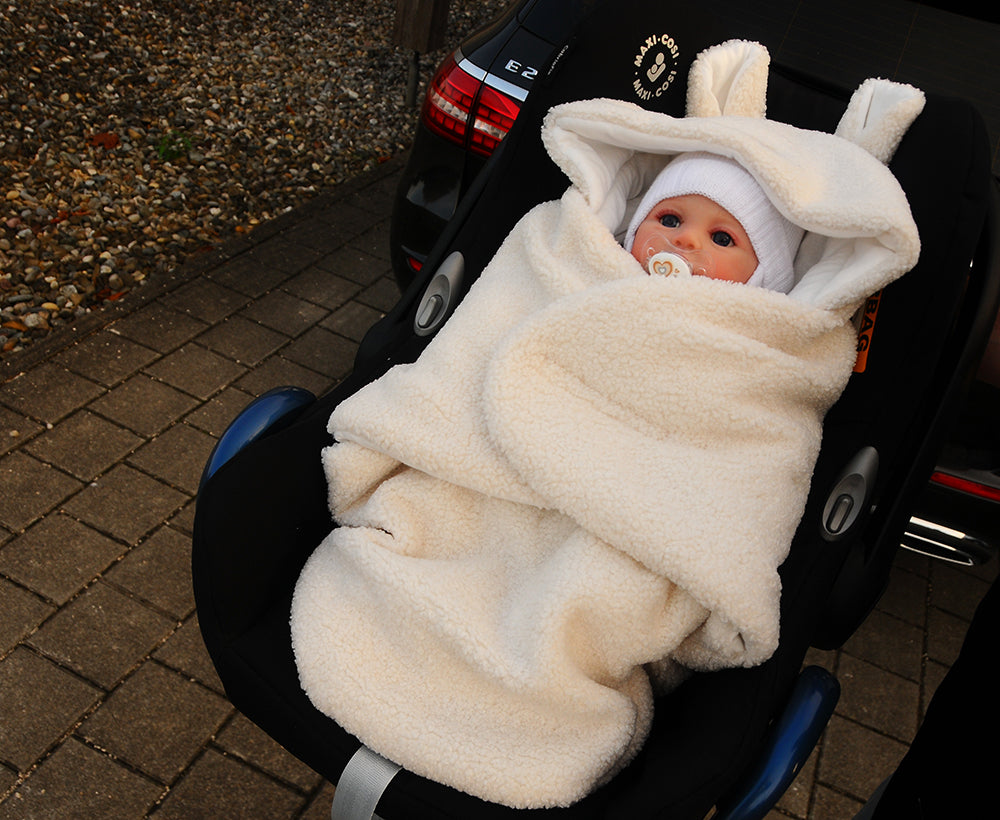 Einschlagdecke für Babyschale Autositz Decke mit Klettverschluss, Universal