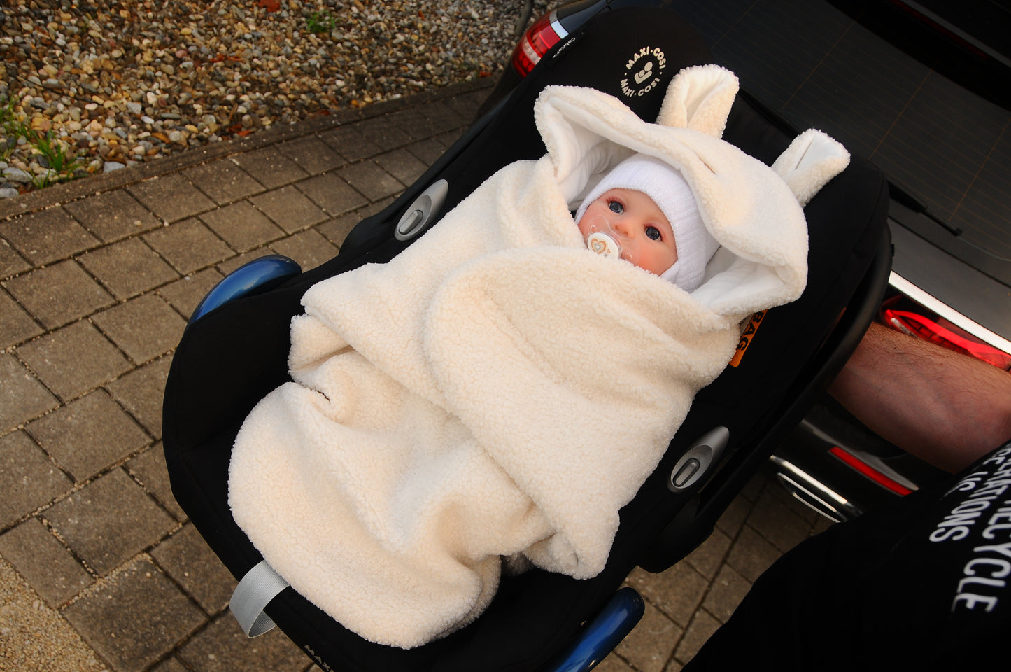 Einschlagdecke für Babyschale Autositz Decke mit Klettverschluss, Universal