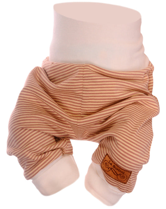 Baby Hose in Beige Mitwachshose gestreift unisex