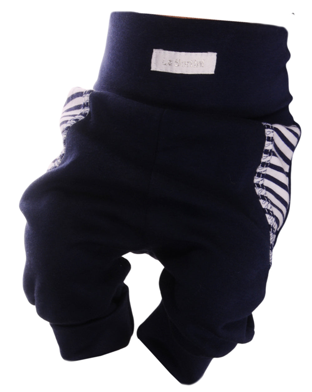 Baby Hose Erstlingshose in Blau gestreift