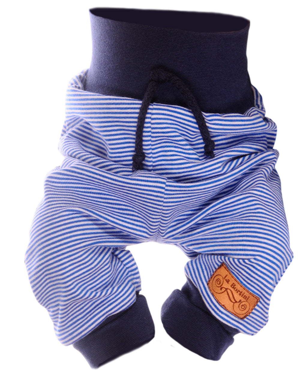 Baby Hose in Blau Mitwachshose gestreift