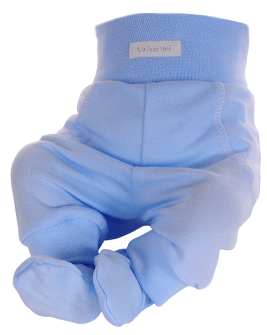 Baby Schlupfhose Hose mit Füßchen in Blau