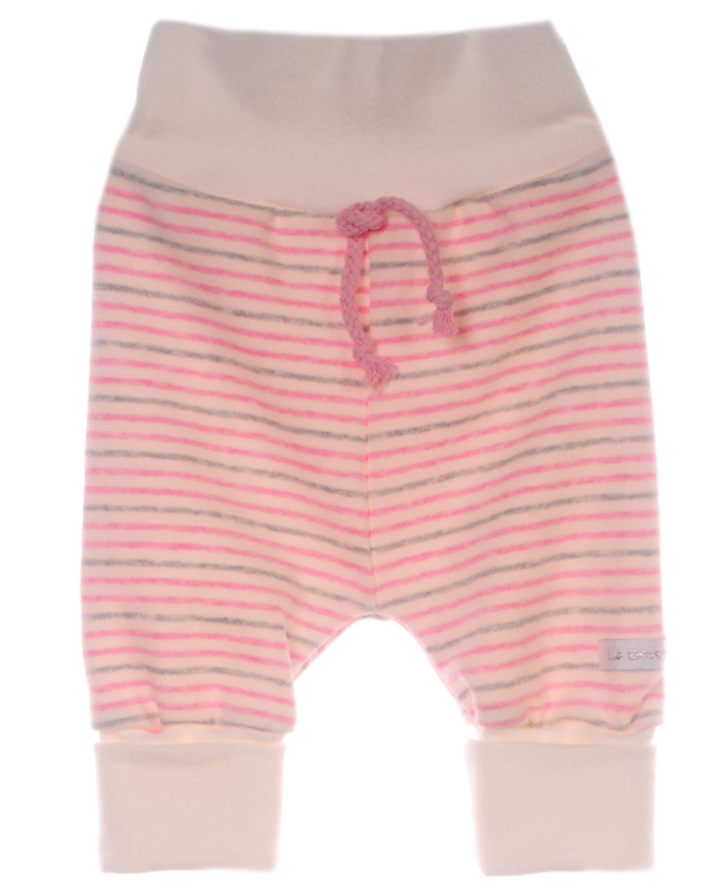 Baby Hose geringelt Mitwachshose in Rosa