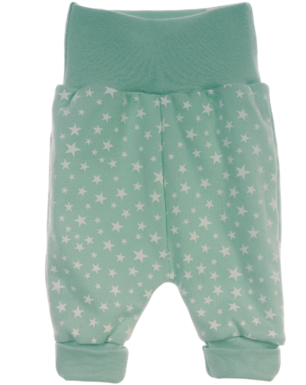 Baby Hose Mitwachshose in Mintgrün mit Sternchen Muster