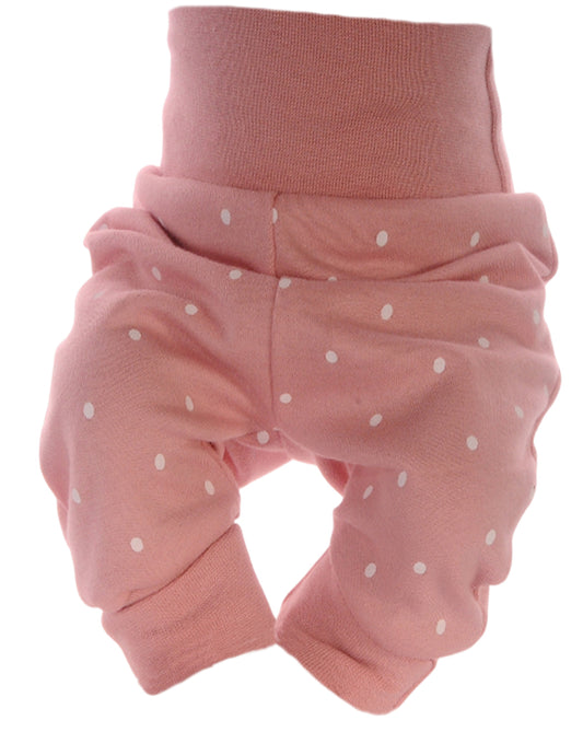 Baby Hose Mitwachshose in Puderrosa mit Punkten Muster