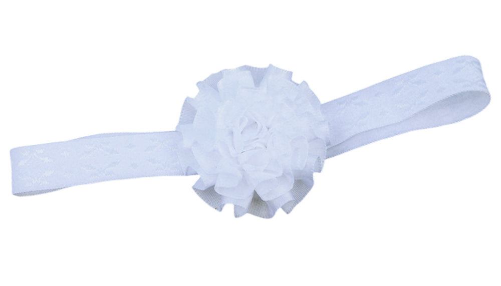 Stirnband für Babys und Kinder ab 0Mon in Weiß für Taufe