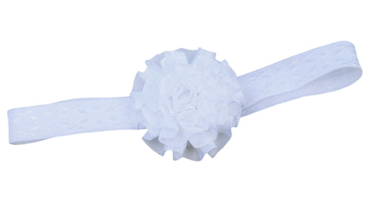 Stirnband für Babys und Kinder ab 0Mon in Weiß für Taufe