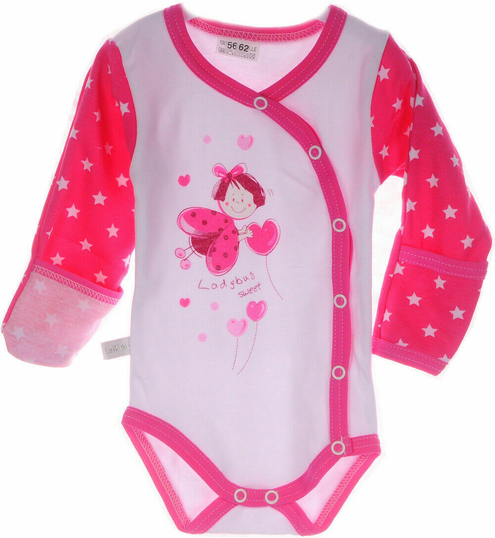 Body im Wickelschnitt Baby Wickelbody Langarmbody