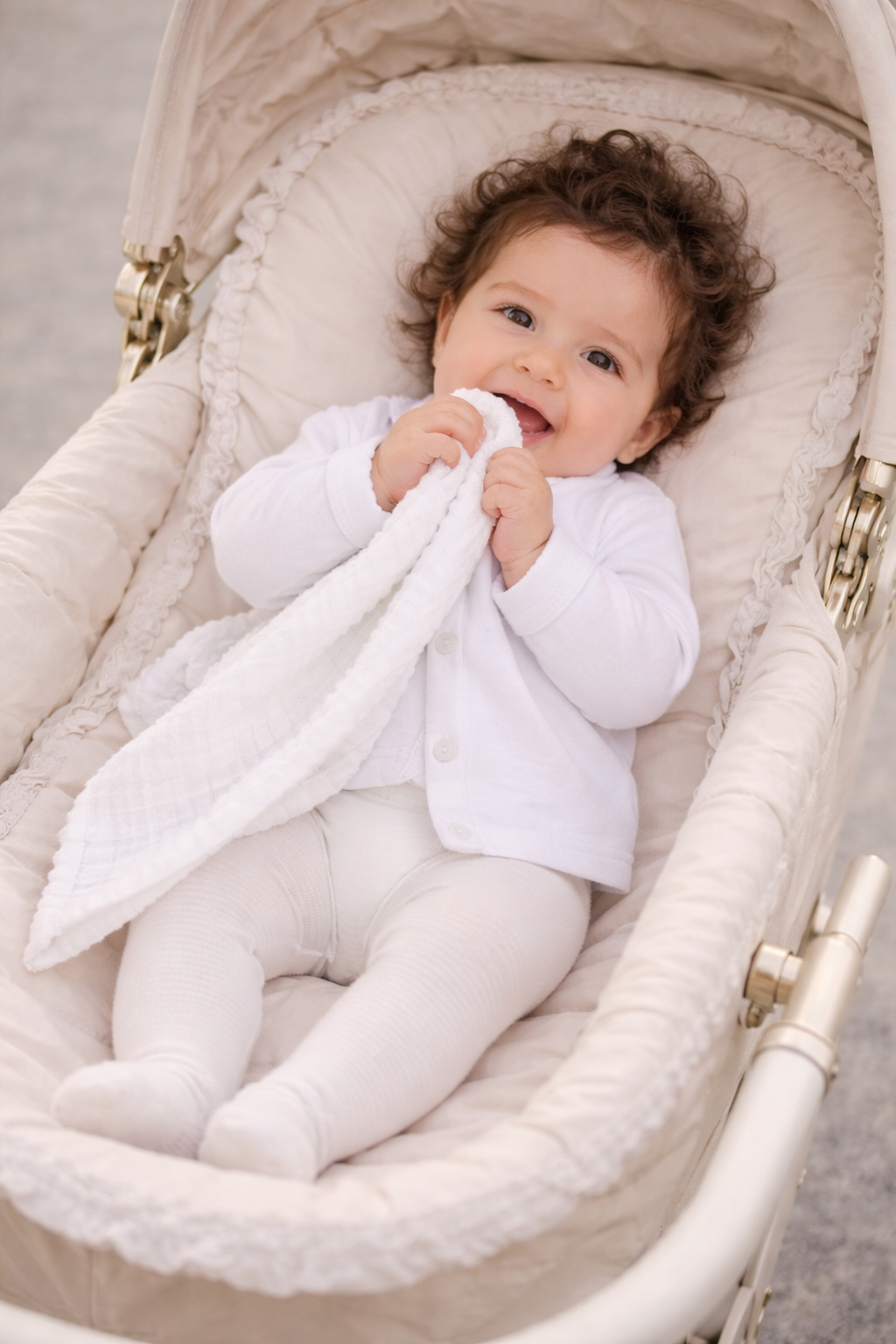 Erstlingsausstattung Paket 21 Tlg in Creme für Jungen