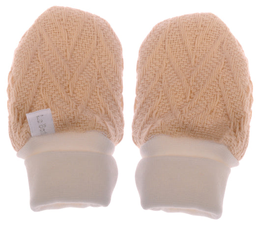 Baby Fäustlinge Strickhandschuhe Handschuhe in Beige