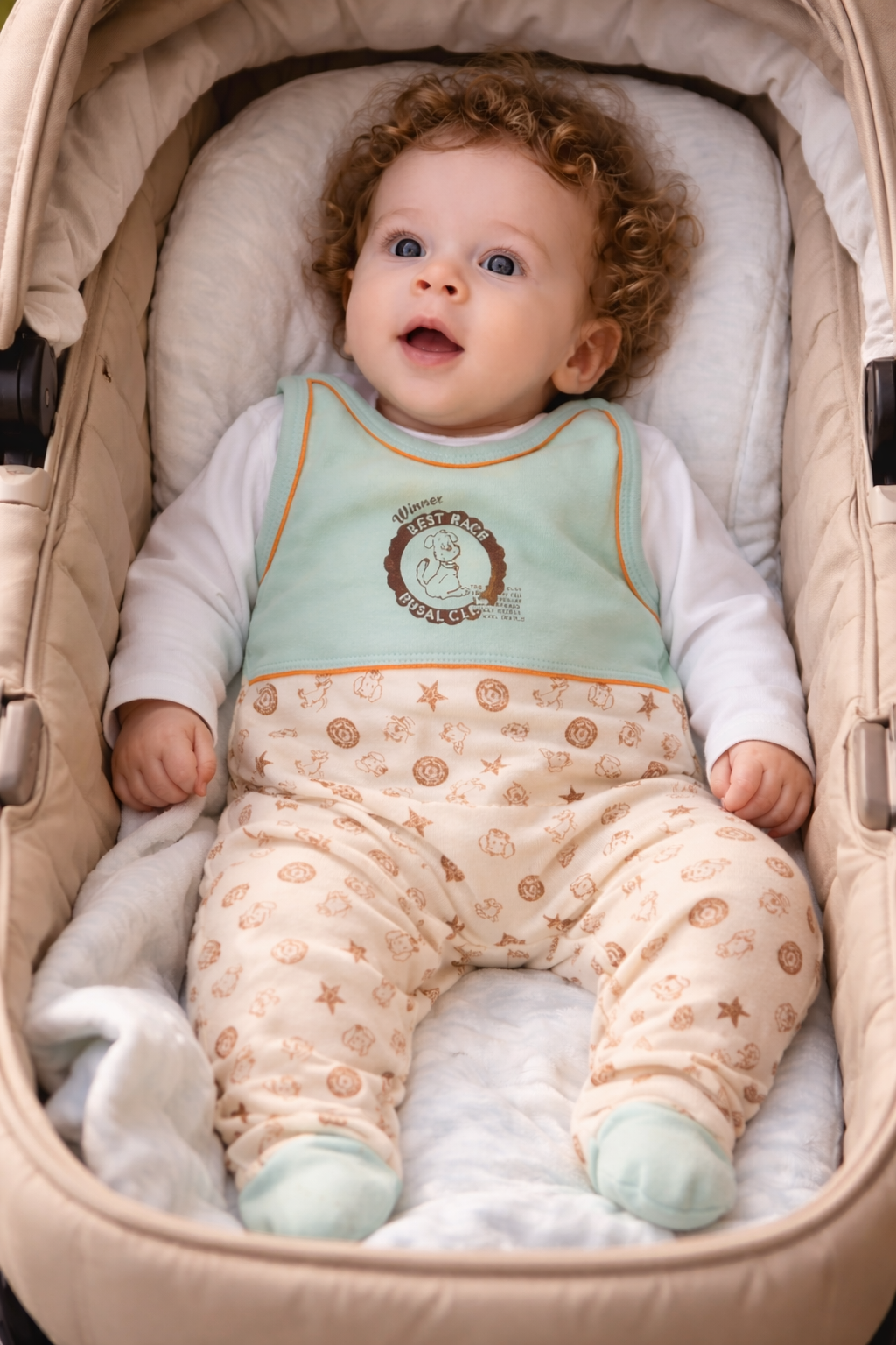 Erstlingsausstattung Paket 21 Tlg in Creme für Jungen