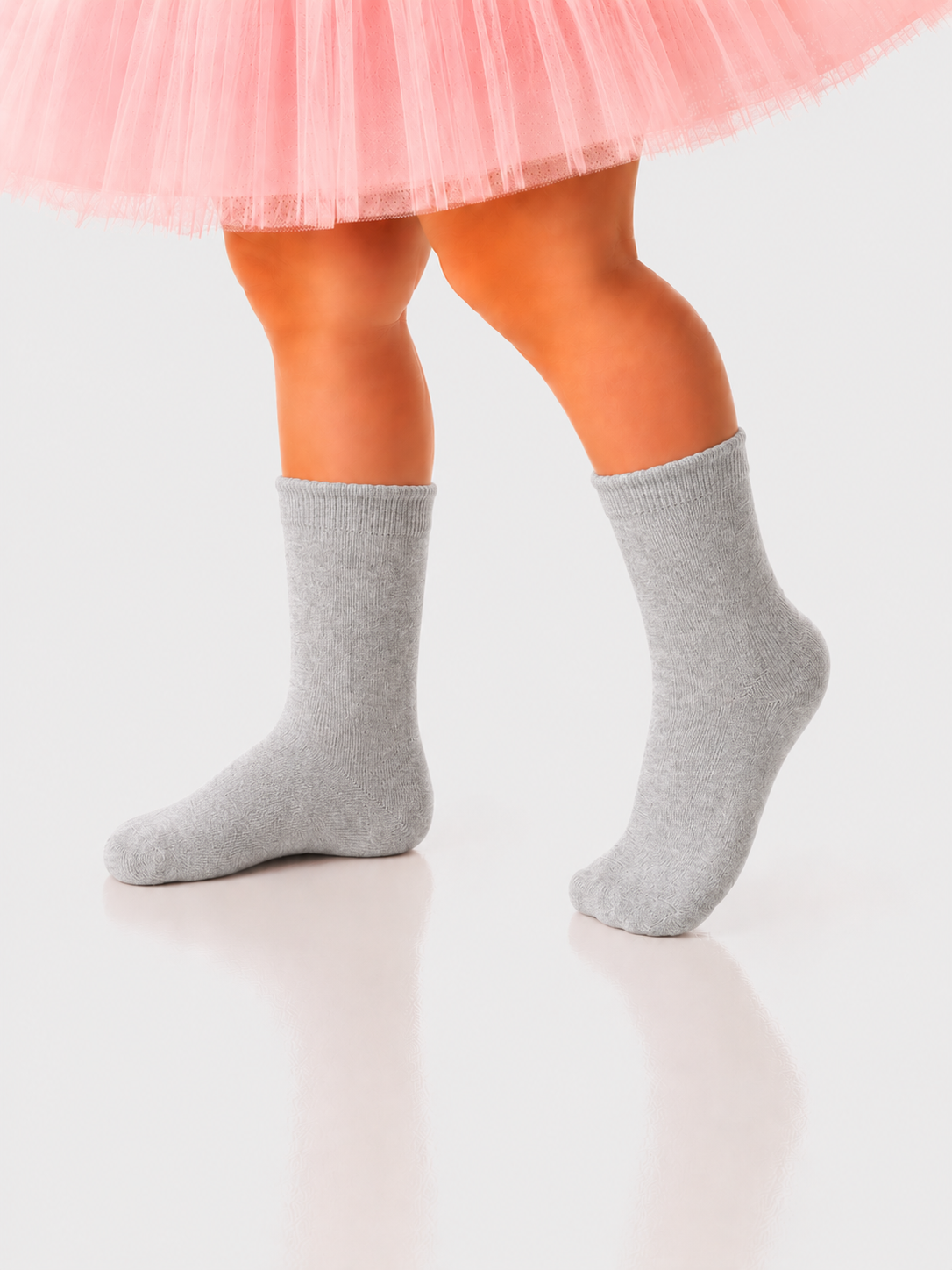 Lange Socken in Grau Strümpfe