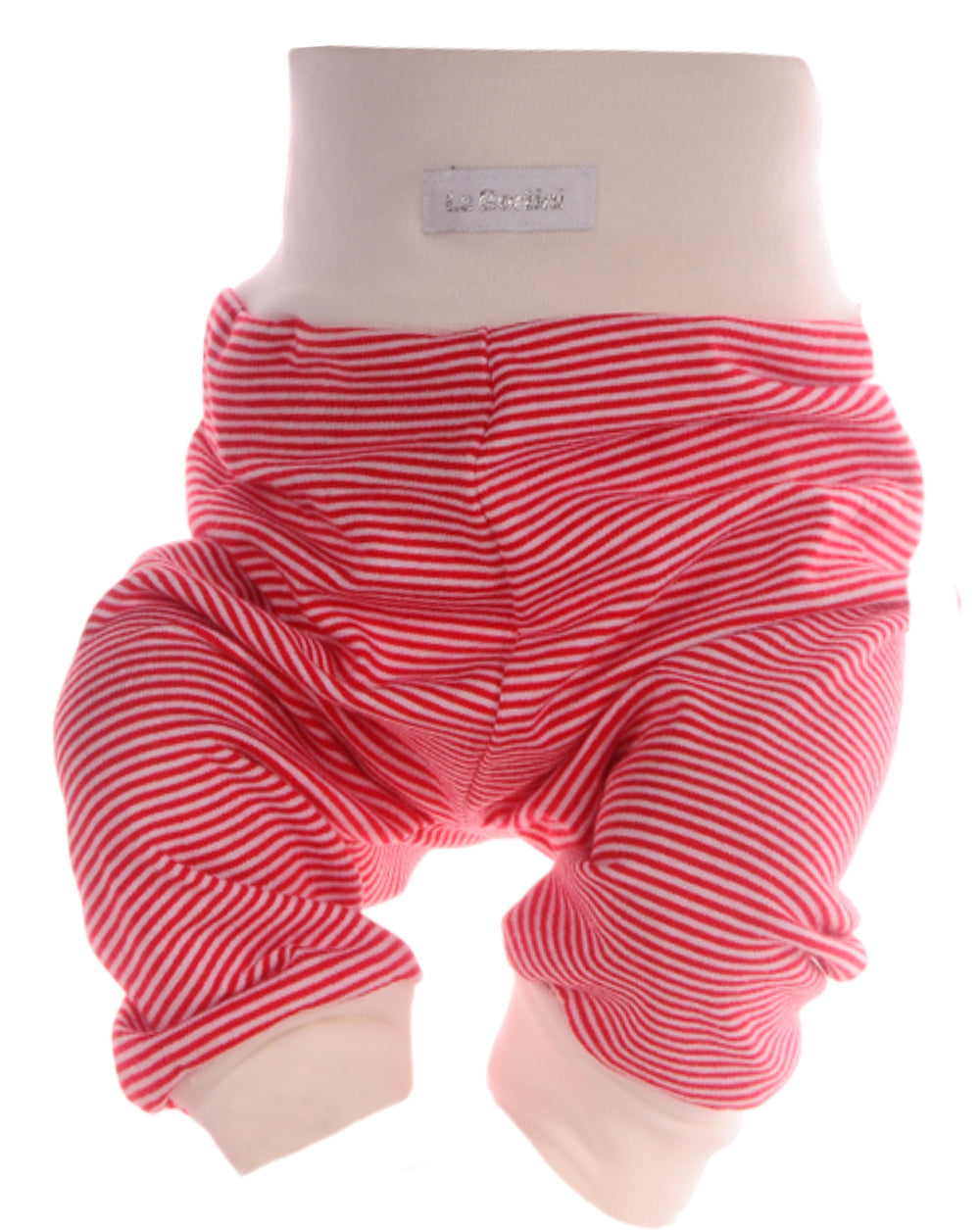Baby Anzug für Weihnachten Wickelbody Hose Mütze Socken Set in Rot gestreift