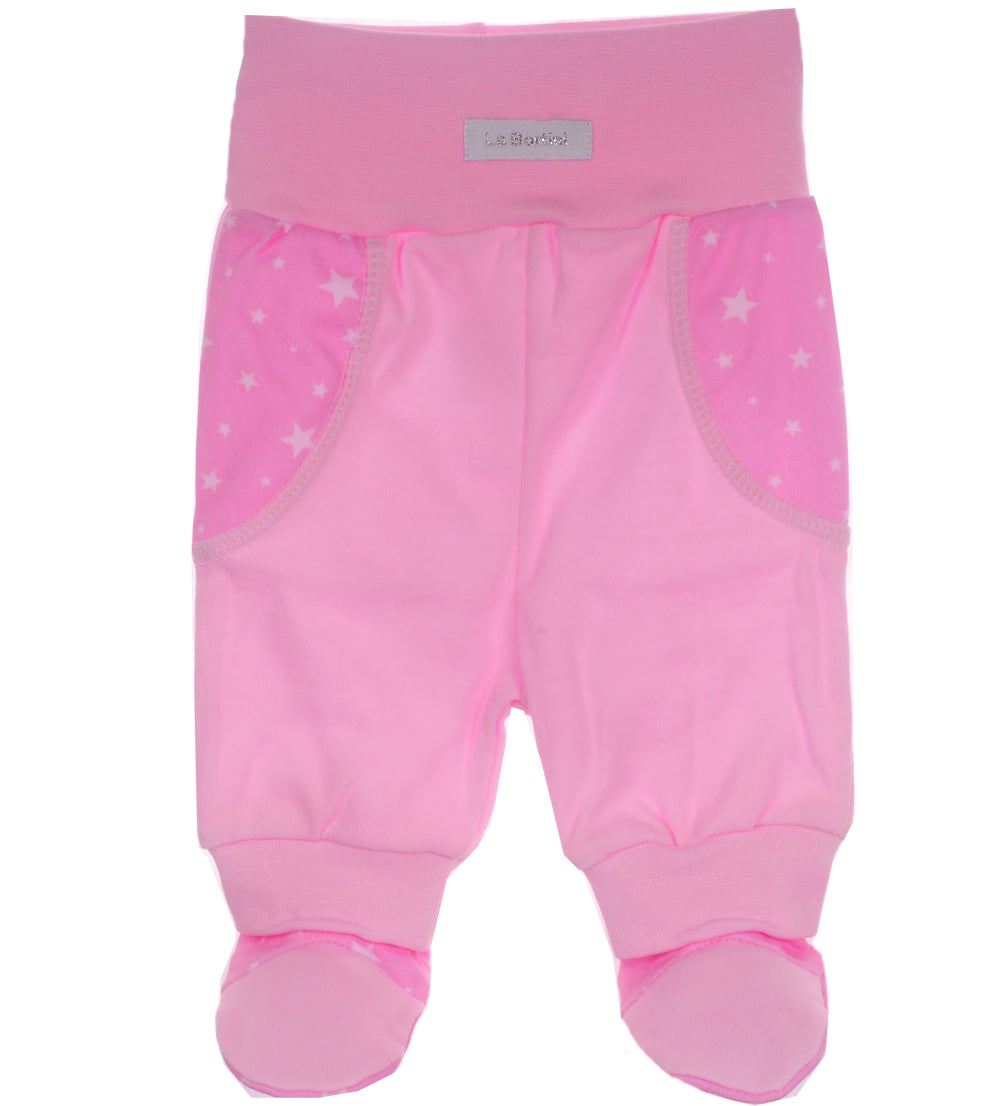 Body und Hose Baby Anzug Wickelbody in Rosa mit Hasen