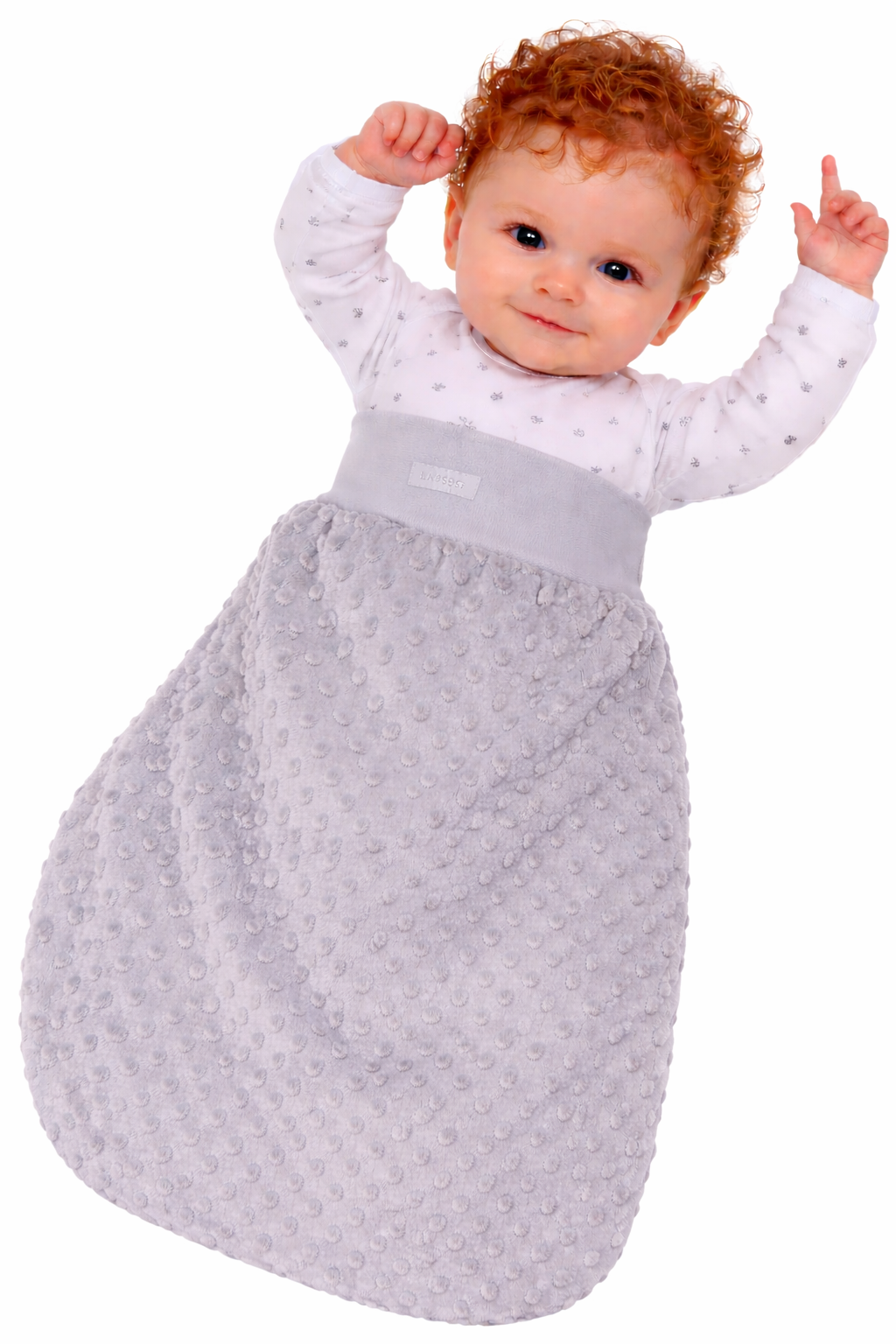 Baby Pucksack Fußsack doppellagig in Grau