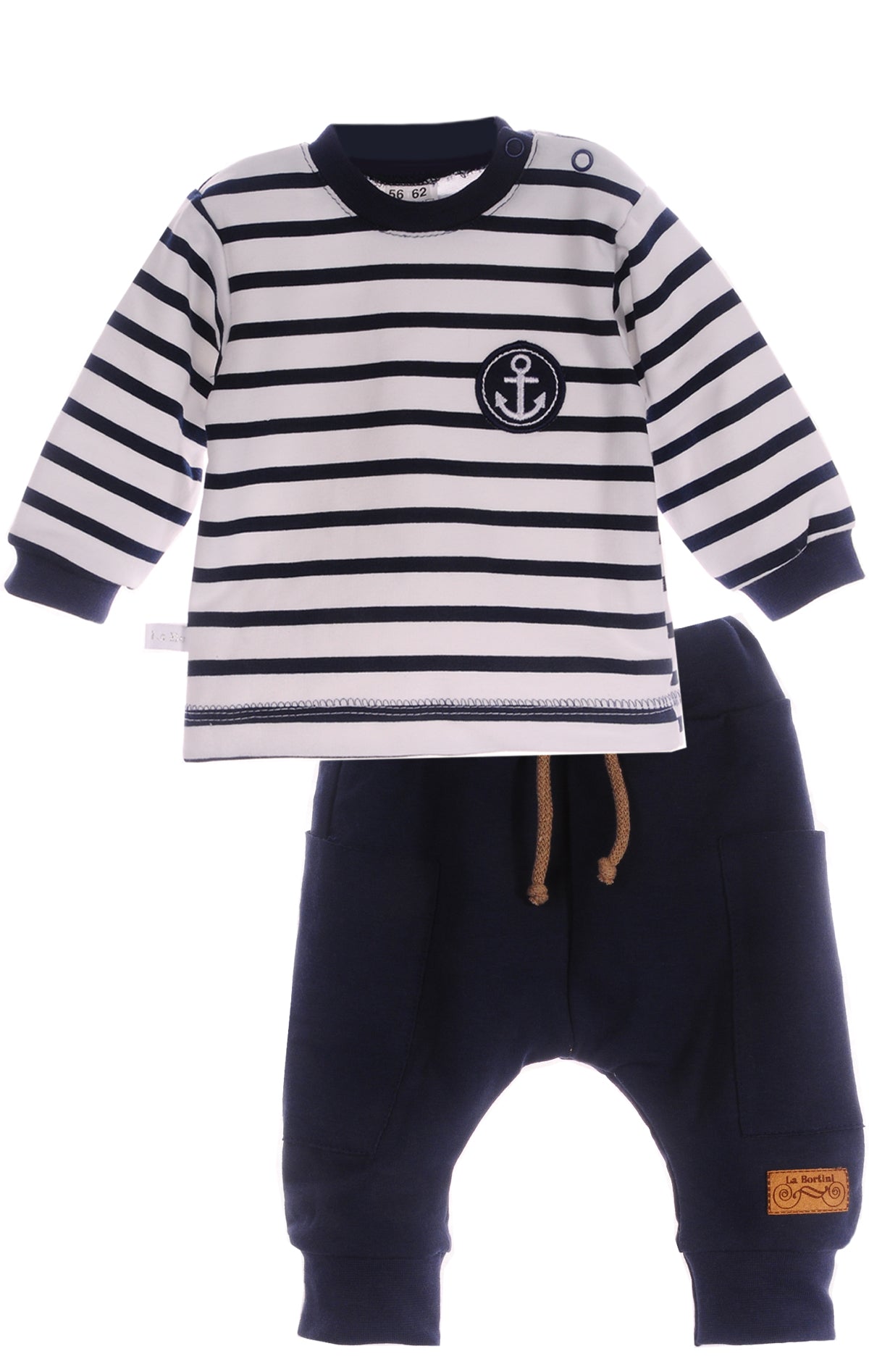 Anzug 2tlg T-Shirt und Hose für Babys und Kinder Baby Set gestreift mit Anker