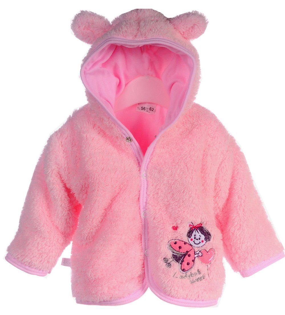 Baby Jacke in Rosa Fleece Jäckchen 50 56 62 68 74