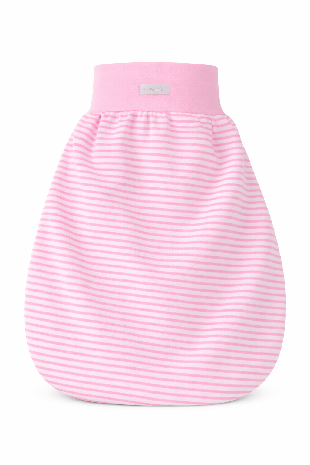 Baby Pucksack Fußsack für Sommer Frühjahr Stramplersack einlagig in Rosa gestreift