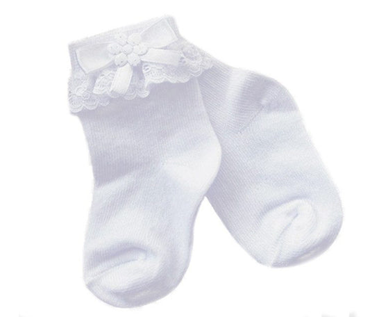 Socken in Weiß mit Rüschen für Babys und Kinder ab 0Mon bis 10J