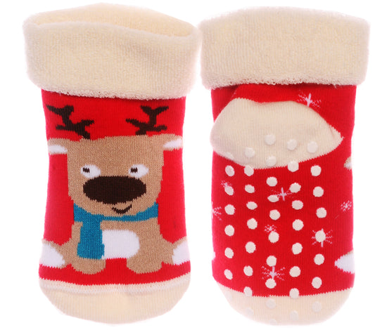 Thermosocken Socken Kleinkinder Weihnachten warme Weihnachtssocken Antirutschsocken