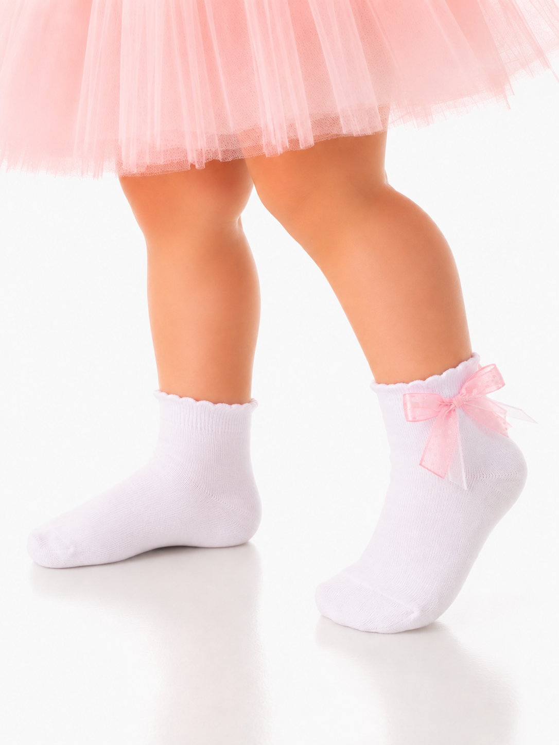 Socken mit Schleifen in Weiß für Babys und Kinder festlich