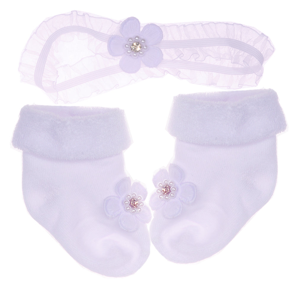 Socken und Stirnband Baby Set