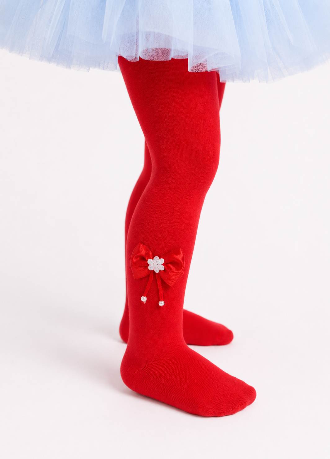 Strumpfhose in Rot für Baby und Kinder festlich