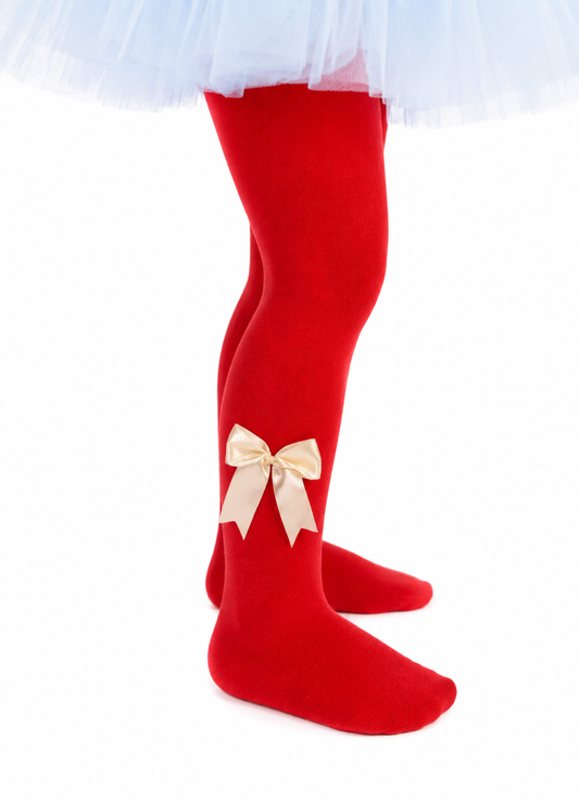 Strumpfhose in Rot für Baby und Kinder weihnachtlich