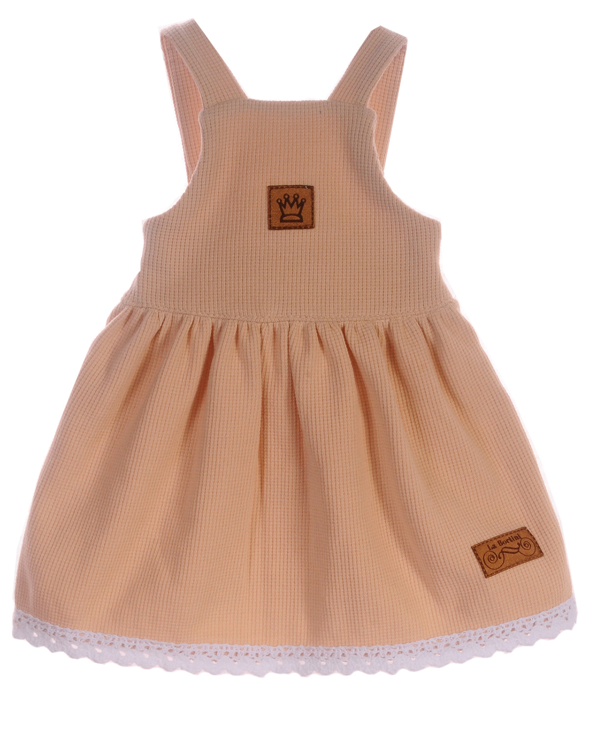 Baby Kleid Trägerrock Latzkleid in Beige