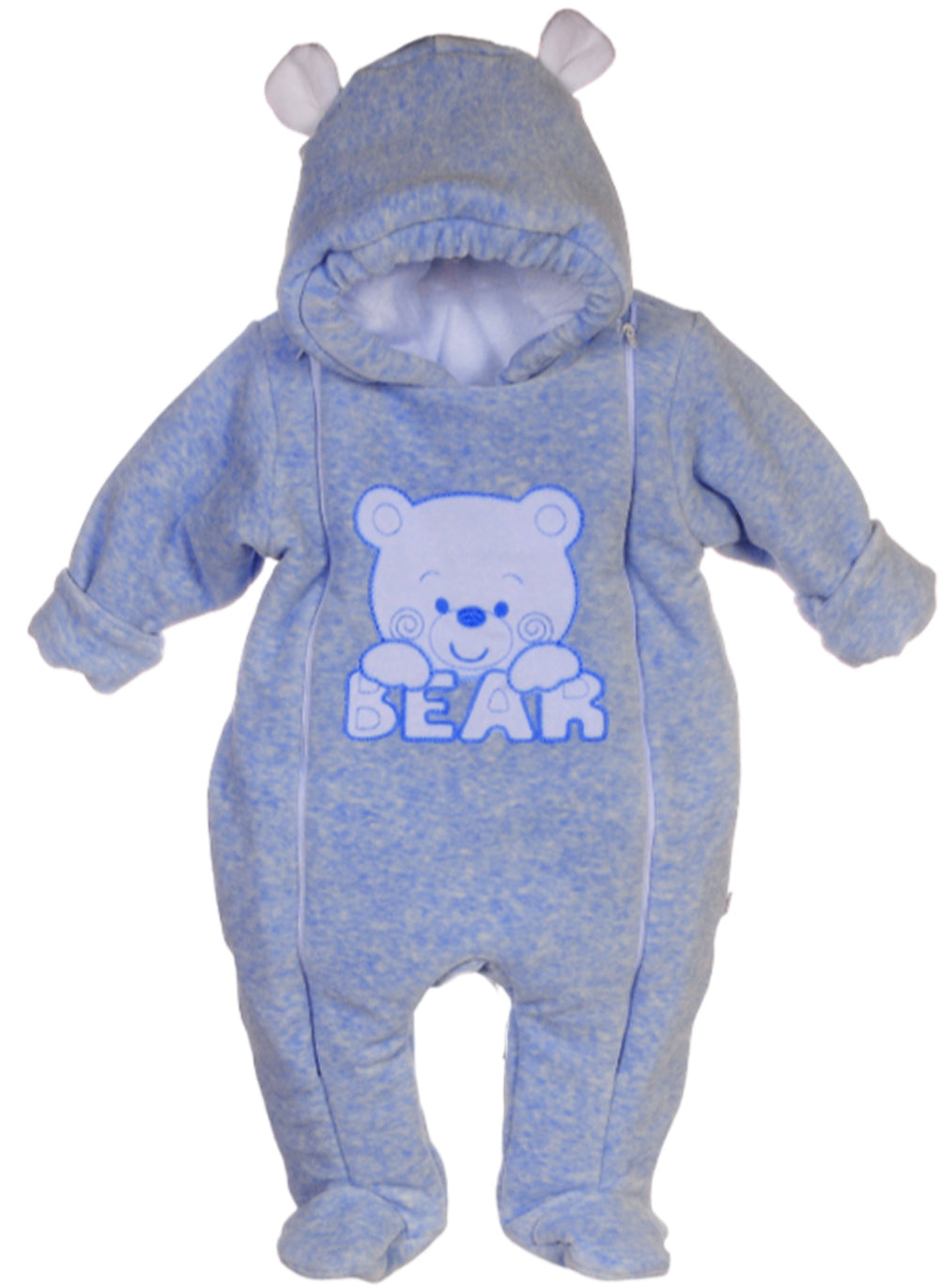 Schneeoverall Baby Wagenanzug Nickioverall Overall Schneeanzug in Blau mit Bären