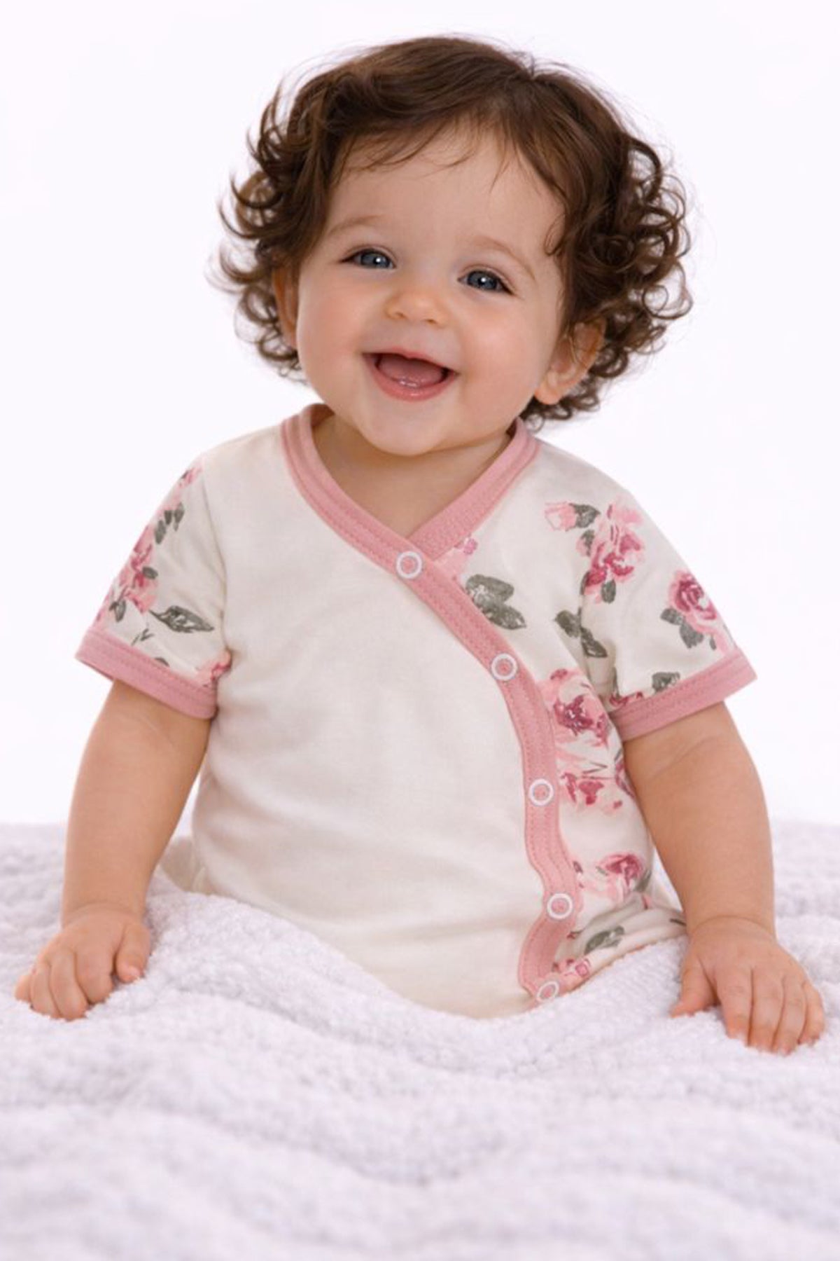 Baby Body Kurzarmbody Wickelbody in Creme