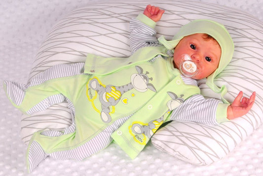 Strampler Mütze und Hemdchen Baby Anzug