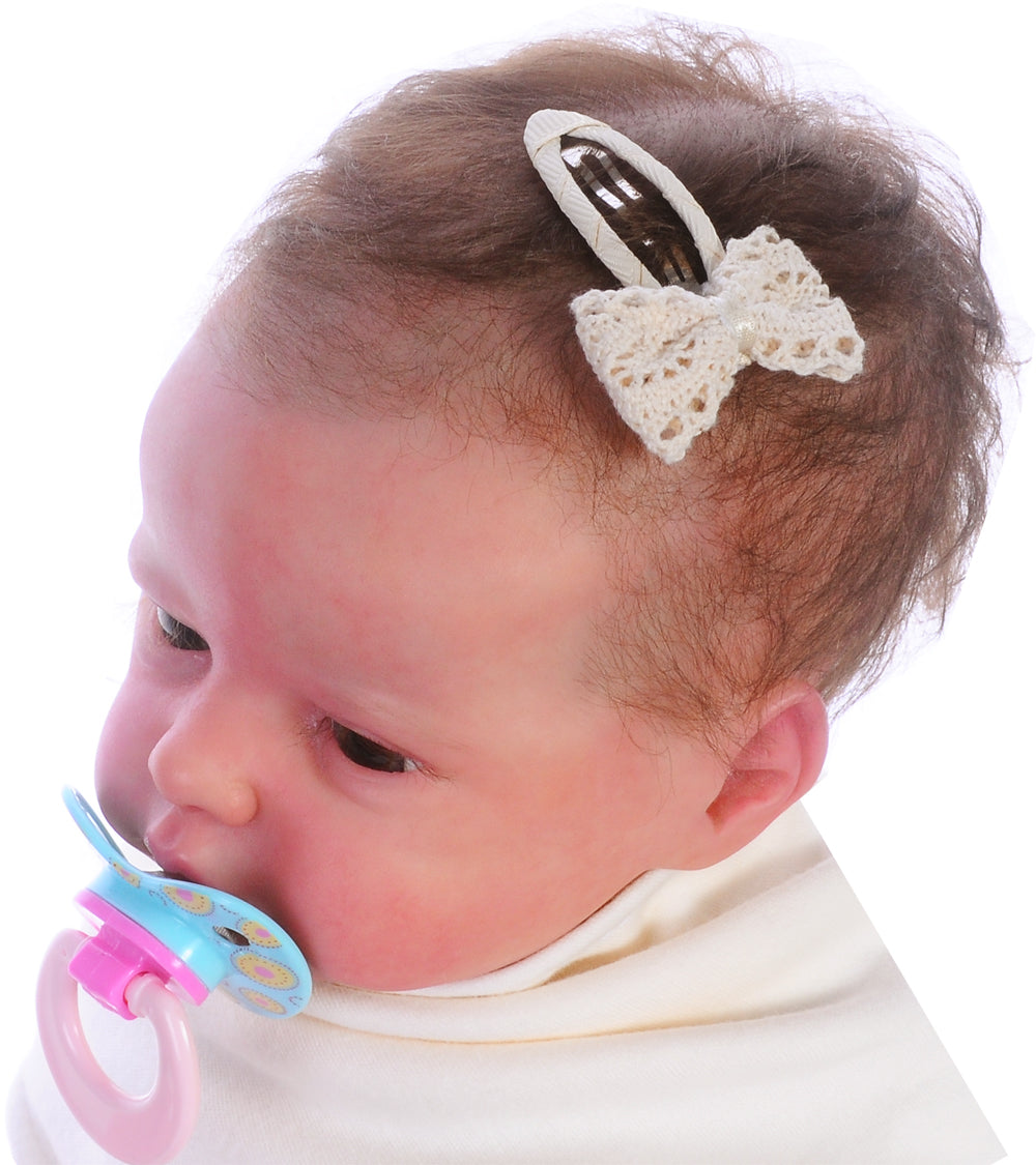 Haarclip Haarkalmmer Baby und Kinder Kopfschmuck Haarschmuck Blumen creme